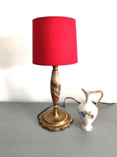 Lampe albâtre métal doré - albâtre,