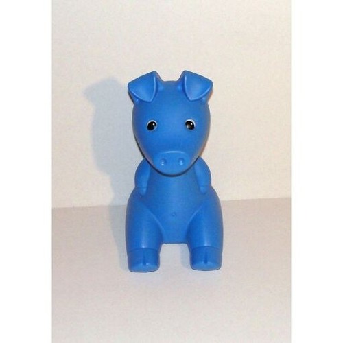 Figurine cochon bleu tirelire - figurine,