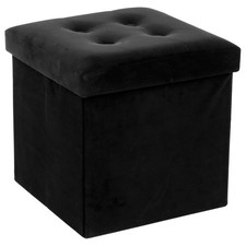 Pouf pliable velours - pouf,