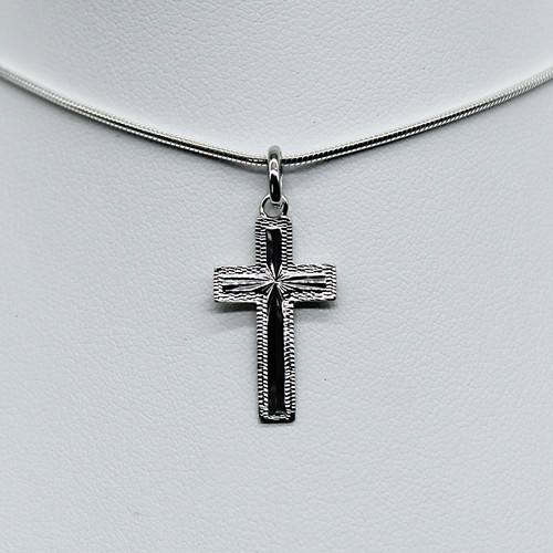 Pendentif croix facettée - croix,
