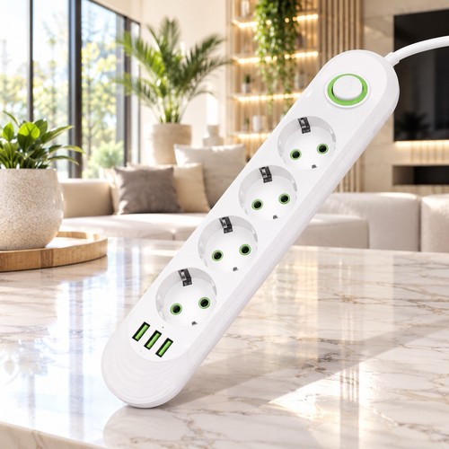 Multiprise secteur 2500w usb - secteur,