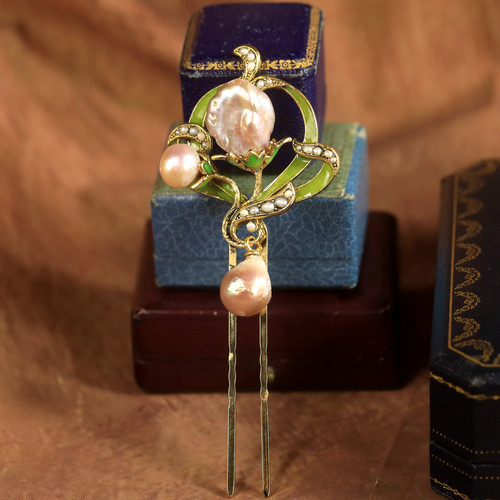 Peigne cheveux art nouveau - art,