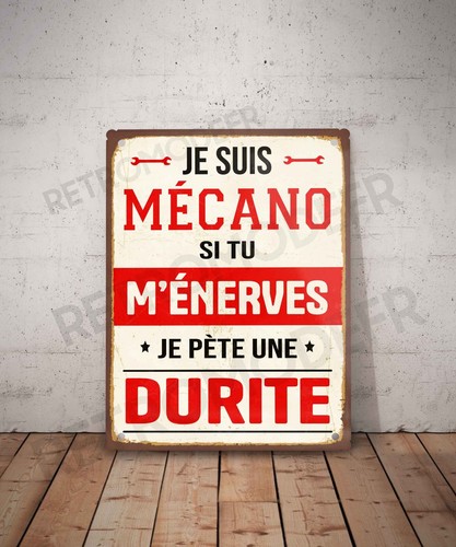 Plaque métal vintage - , citation