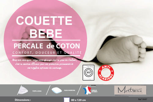 Couette blanche bébé - blanche, coton