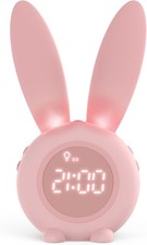 Réveil Enfant Lapin De Chevet Avec Lumière Nocturne Fonction Snooze Minuteur