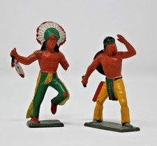 2 ANTIQUE INDIAN STARLUX PLASTIC FIGURES