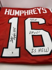 London Humphreys signed Red Jersey with Inscription and Beckett COA