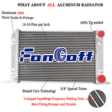 3 Rangées Radiateur Aluminum