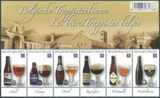 Belgium**TRAPPIST ABBEY BEERS-SHEET 6stamps-Bières-Bier-Birra-Cervezha-2012-MNH