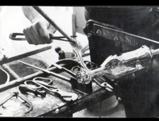 BIOT (06) GLASS BLOWER, GLASSMAKER M. ERIC ELGHERABLI at work in 1974