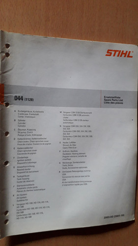 Stihl tronçonneuse 044 - 044, type