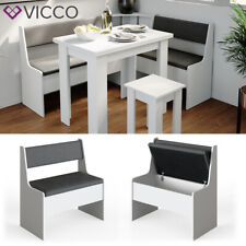 Vicco banc coffre 77cm blanc banc cuisine pour table a manger coin repas série