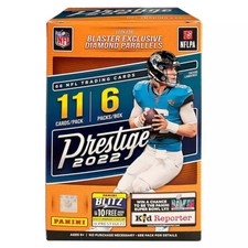 2022 PANINI Prestige NFL Football Sealed Hobby Blaster Box 6 Packs