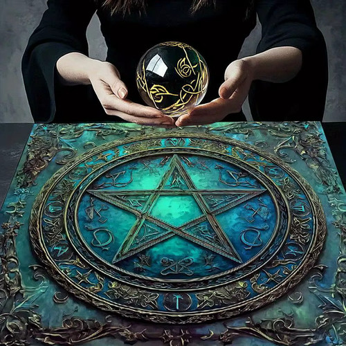 Tapis tarot pentagramm - tapis,