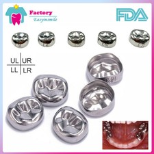 Dental Kids Crown Stainless Steel Crown Primary Molar Pediatric EASYINSMILE 5Pcs