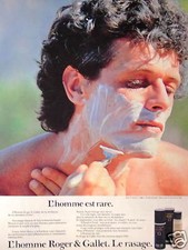 ADVERTISEMENT ROGER ET GALLET L'HOMME EST RARE LE SHAVE