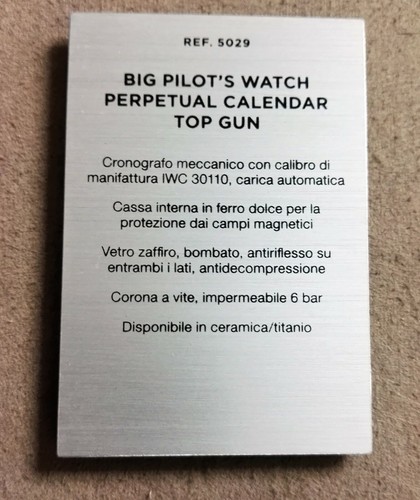 Iwc display 5029 - display, pilot's