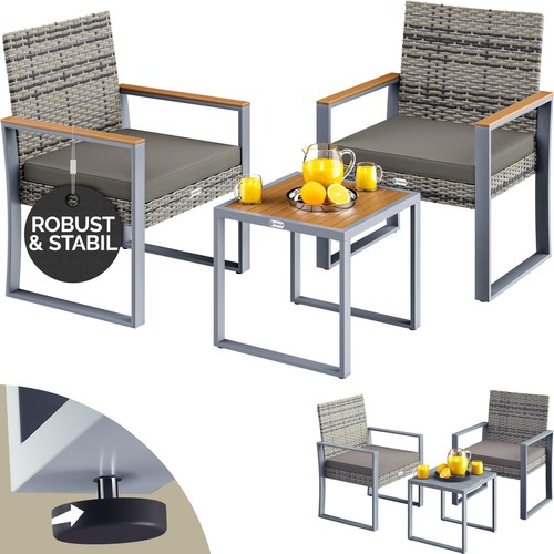 Salon jardin gris en - de,