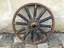 Roue voiture ancienne bois 12