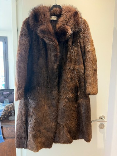 Manteau long vraie - vraie, fourrure