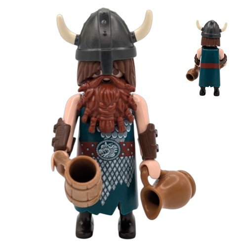Playmobil figurine viking vert