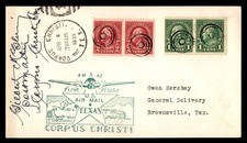 Mayfairstamps US First Flight Cover 1939 Corpus Christi TX to Brownsville aau_16