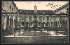 Old postcard Auxonne, the hospital with wrought iron fence 