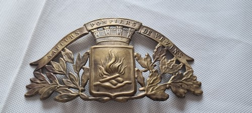 Plaque casque pompiers - casque,