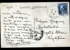 PENTREZ-les-BAINS (29) sunset in 1934 / JACQUARD stamp