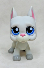 LITTLEST PETSHOP LPS #1688 HASBRO DOG ARGENTINE DANE DANE GREY BLUE EYES