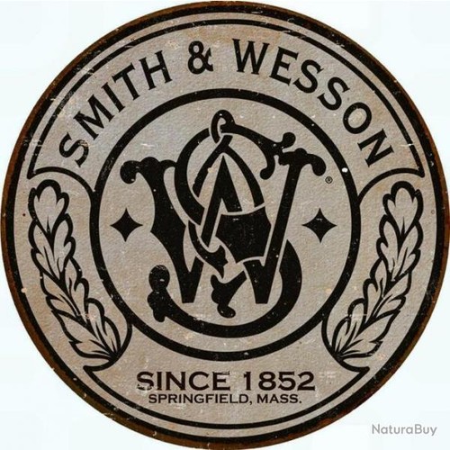 Plaque metal smith - smith, wesson