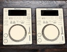Pioneer DJ CDJ-350-W White Pair Set of 2 with Power Cable Tested Working