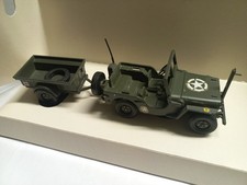 Solido, 1/43, US Jeep Willys Pare Câble & Remorque, WW2, Tbe, Réf 6105 (72)