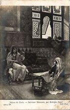 Old postcard AK Salon de Paris. RODOLPHE ERNS Moroccan Interior (706896)