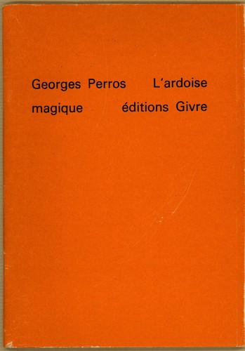 Georges perros ardoise - georges, "l'ardoise
