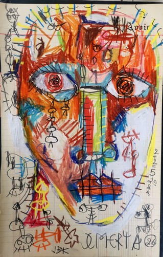 Peinture originale sur papier - peinture,