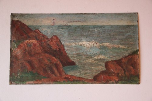Huile sur plaque cuivre - plaque, de