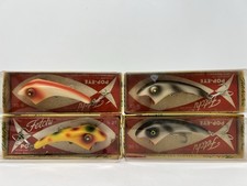 Vintage Fetchi POP-EYE FISHING Lures Lot Of 4 USA Poppers NIB NOS NRFB Antique