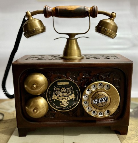 Vintage téléphone bois - vintage, en