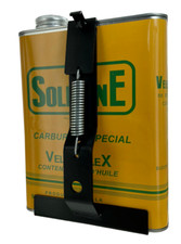 Bidon essence Solexine jaune/orange refabricat° avec porte Bidon Solex VéloSolex