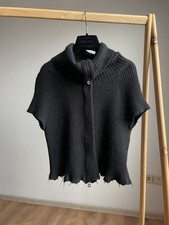 Cardigan à manches courtes en laine zippée col haut Sarah Pacini taille M