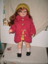 Poupée Marie-Françoise - tenue robe manteau bonnet