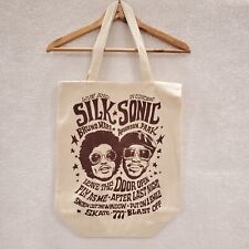 Silk Sonic Bruno Mars Anderson Paak Live And In Concert Beige Canvas Tote Bag