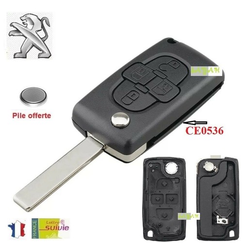 Coque cle plip boitier peugeot - cle,