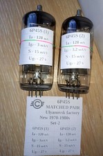 2x 6P45S = EL509 EL519 6KG6 Tetrode Tube SVETLANA Soviet MATCHED PAIR 1970's NEW