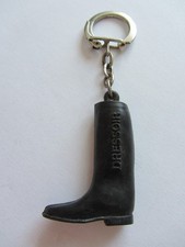 Porte clefs Miniature 3D "Botte équitation DRESSOIR noire " Vintage 1960's