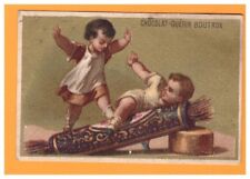 PICTURE CHROME CHOCOLATE GUERIN BOUTRON / CHILDREN'S GAME with WRAPPED CARPET