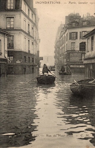 Cpa paris innondation - paris, du