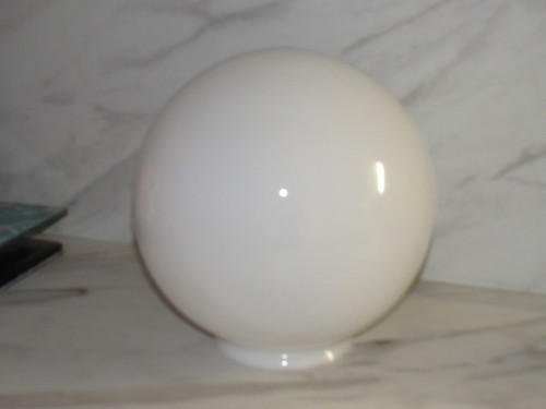 Globe verre opaline blanc - en,
