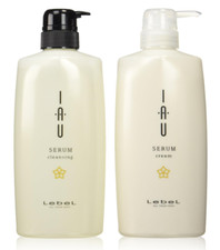 Set shampooing nettoyant sérum Lebel IAU 600mL et traitement crème 600mL neuf
